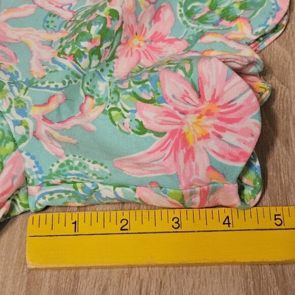 Lily Pulitzer Size Xs Womens Jace Romper Surf Blue So Shellegant Nwt Turtles - Picture 8 of 8